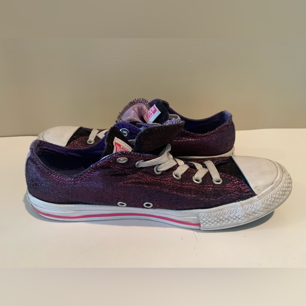 Converse All Stars Low Top Sparkle Shoes Size 5.5 - Picture 5 of 7